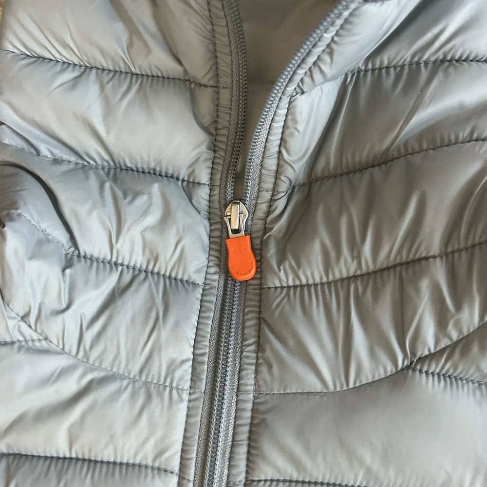 SAVE THE DUCK Light Gray Puffer Jacket - Picture 3 of 4